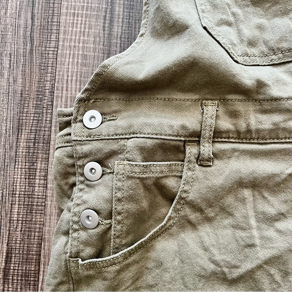 Olive Green Short Overalls - Picture 5 of 8
